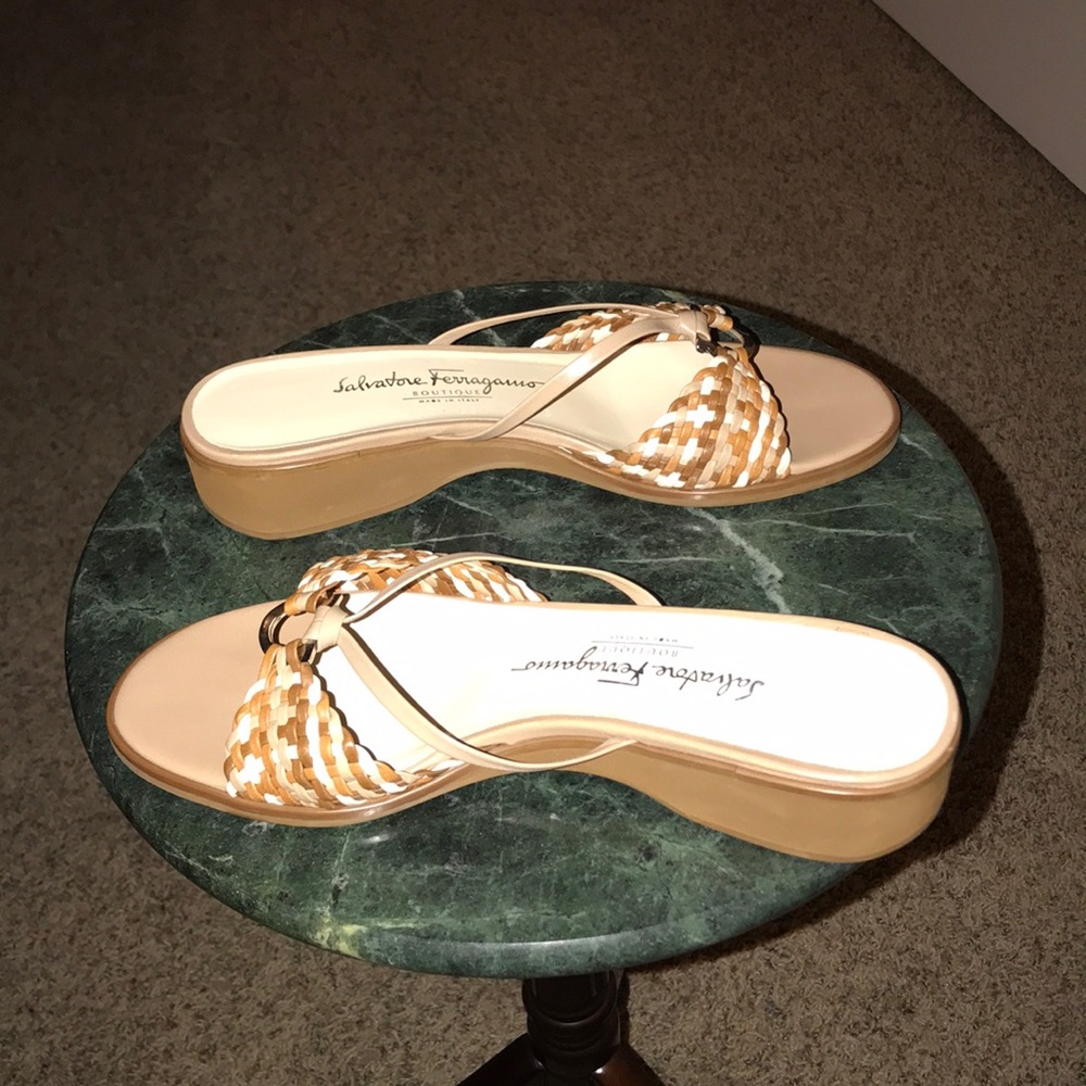 Tan heeled sandals